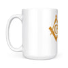 Illinois square & compass freemason symbol state map - White Mug