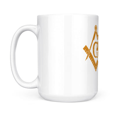 Illinois square & compass freemason symbol state map - White Mug