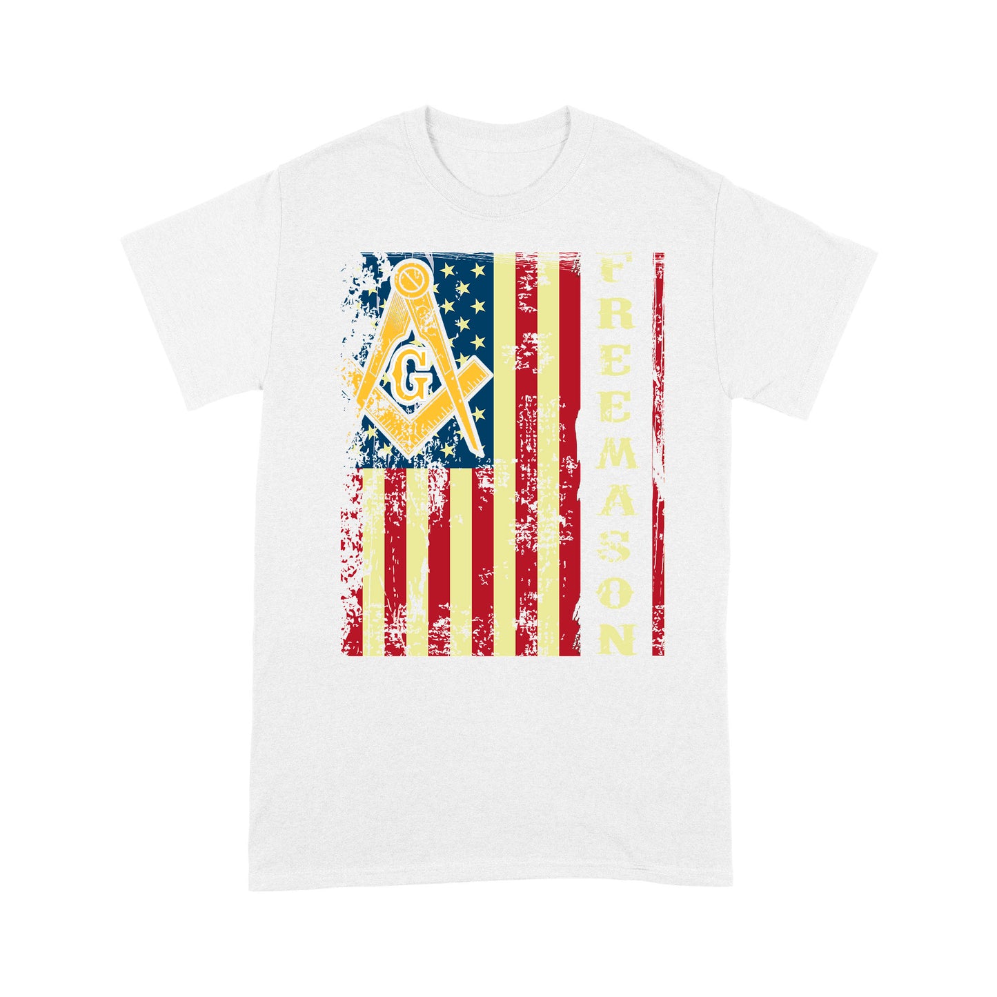 American Flag Freemason - Premium T Shirt