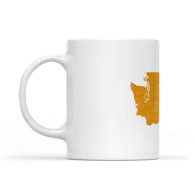 Washington square & compass freemason symbol state map - White Mug