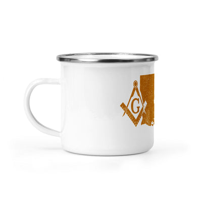 Louisiana square & compass freemason symbol state map - Camping Mug