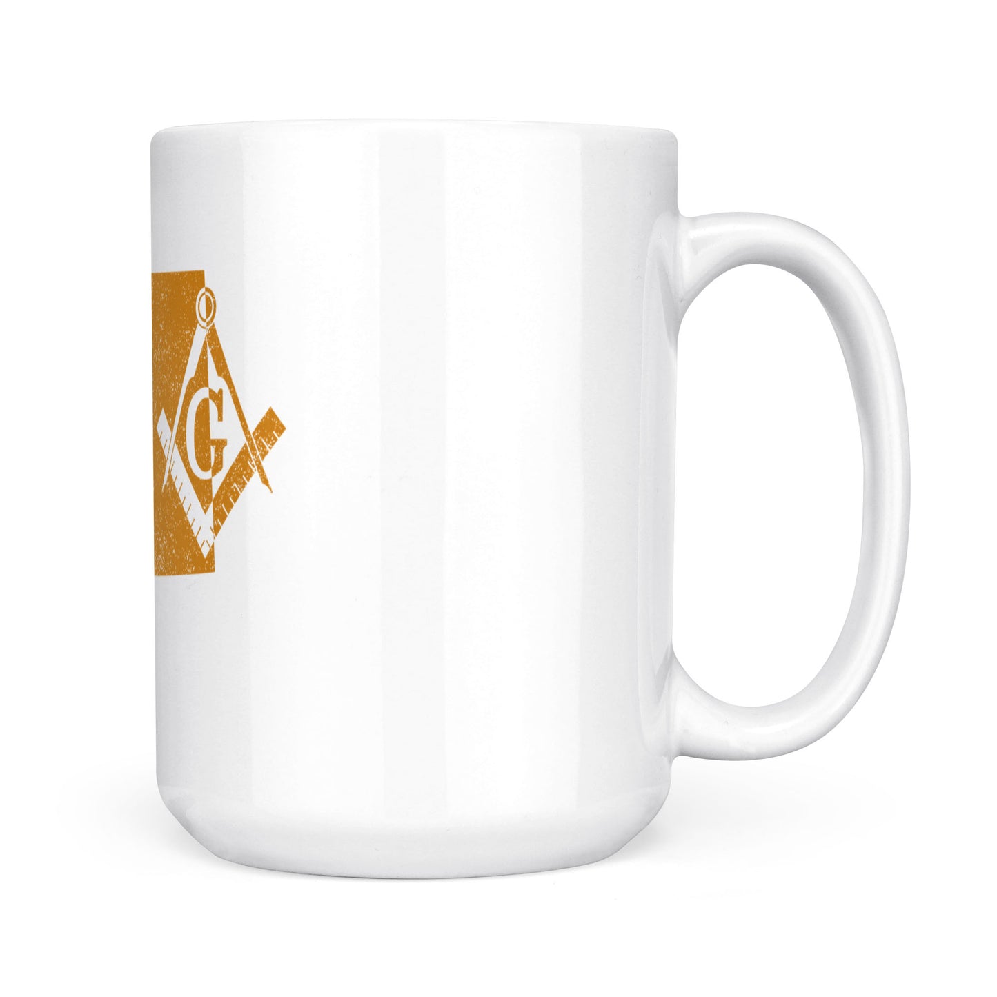 Wyoming square & compass freemason symbol state map - White Mug