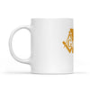 Missouri square & compass freemason symbol state map - White Mug