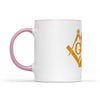 Mississippi square & compass freemason symbol state map - Accent Mug