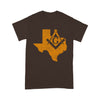 Texas Freemason State Map Square & Compass Symbol - T Shirt