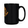 Maine square & compass freemason symbol state map - Black Mug