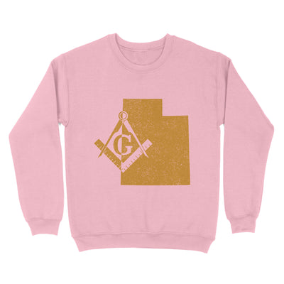 Utah Freemason State Map Square & Compass Symbol - Sweatshirt