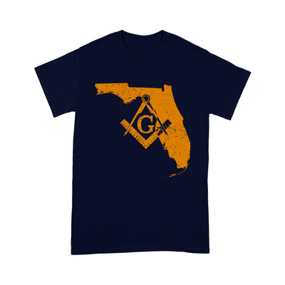 Florida Freemason State Map Square & Compass Symbol - T Shirt