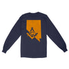 Nevada Freemason State Map Square & Compass Symbol - Long Sleeve