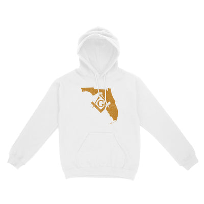 Florida Freemason State Map Square & Compass Symbol - Hoodie