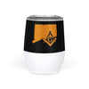 Connecticut Square & Compass Freemason symbol state map - Wine Tumbler