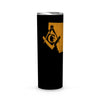 Montana Square & Compass Freemason symbol state map -Skinny Tumbler