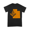 Utah Freemason State Map Square & Compass Symbol - T Shirt