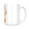 Delaware square & compass freemason symbol state map - White Mug