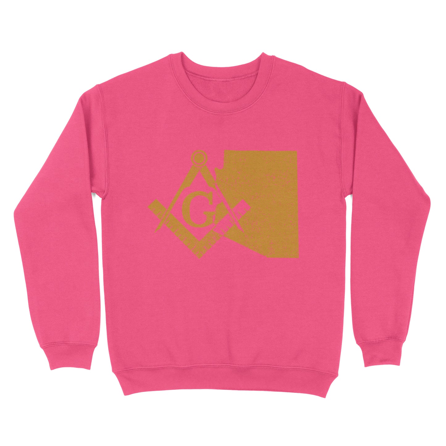 Arizona Freemason State Map Square & Compass Symbol - Sweatshirt