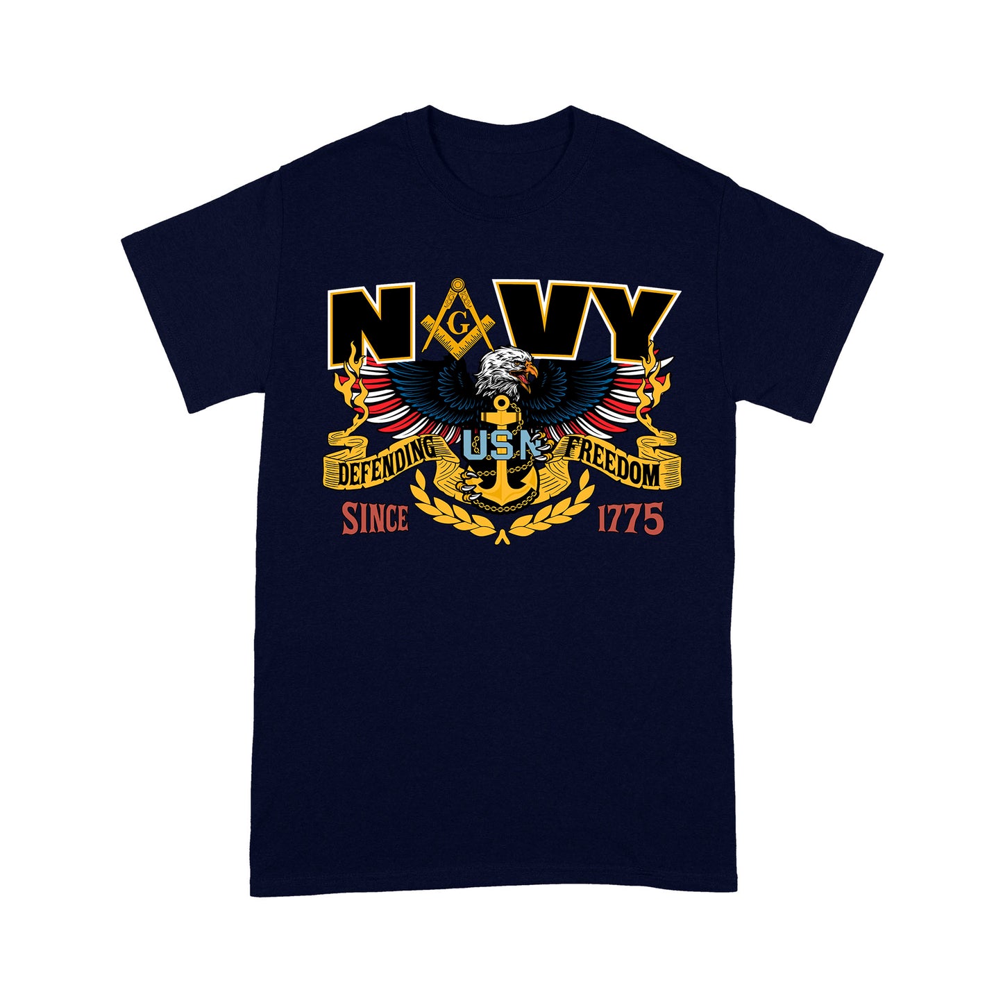 Navy Since 1775 Freemason - Premium T Shirt