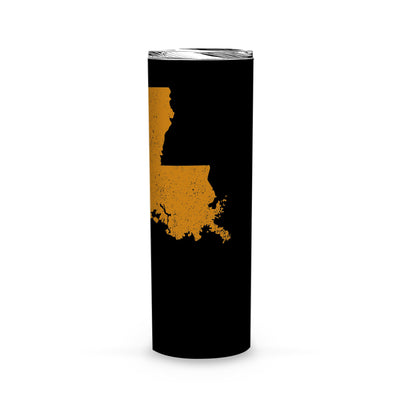 Louisiana Square & Compass Freemason symbol state map -Skinny Tumbler