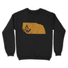 Nebraska Freemason State Map Square & Compass Symbol - Sweatshirt