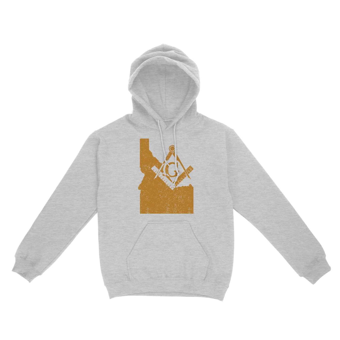 Idaho Freemason State Map Square & Compass Symbol - Hoodie