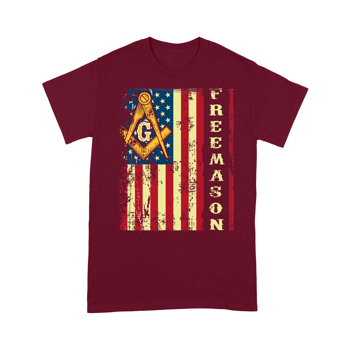 American Flag Freemason - Premium T Shirt