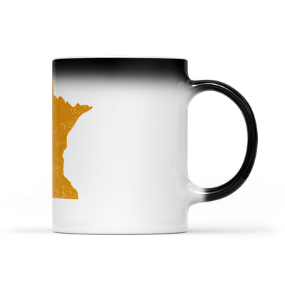 Minnesota square & compass freemason symbol state map - Color Changing Mug