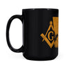 Georgia square & compass freemason symbol state map - Black Mug