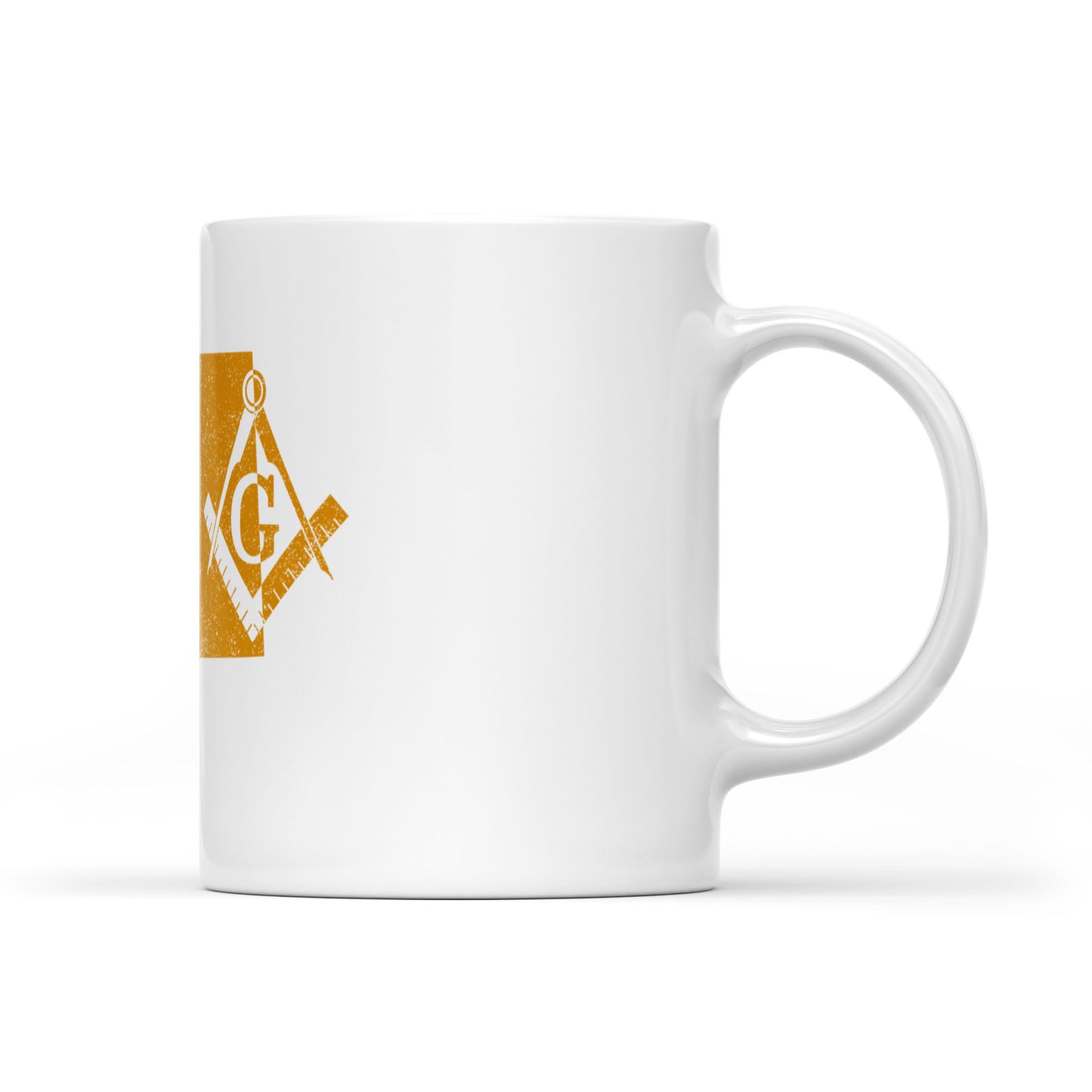 Wyoming square & compass freemason symbol state map - White Mug