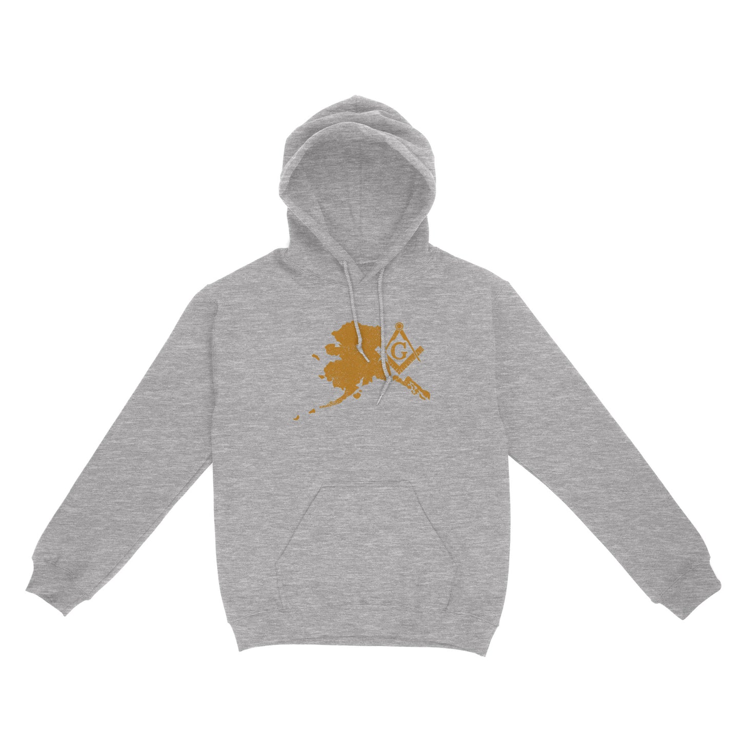 Alaska Freemason State Map Square & Compass - Hoodie