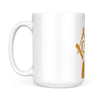 New Hampshire square & compass freemason symbol state map - White Mug