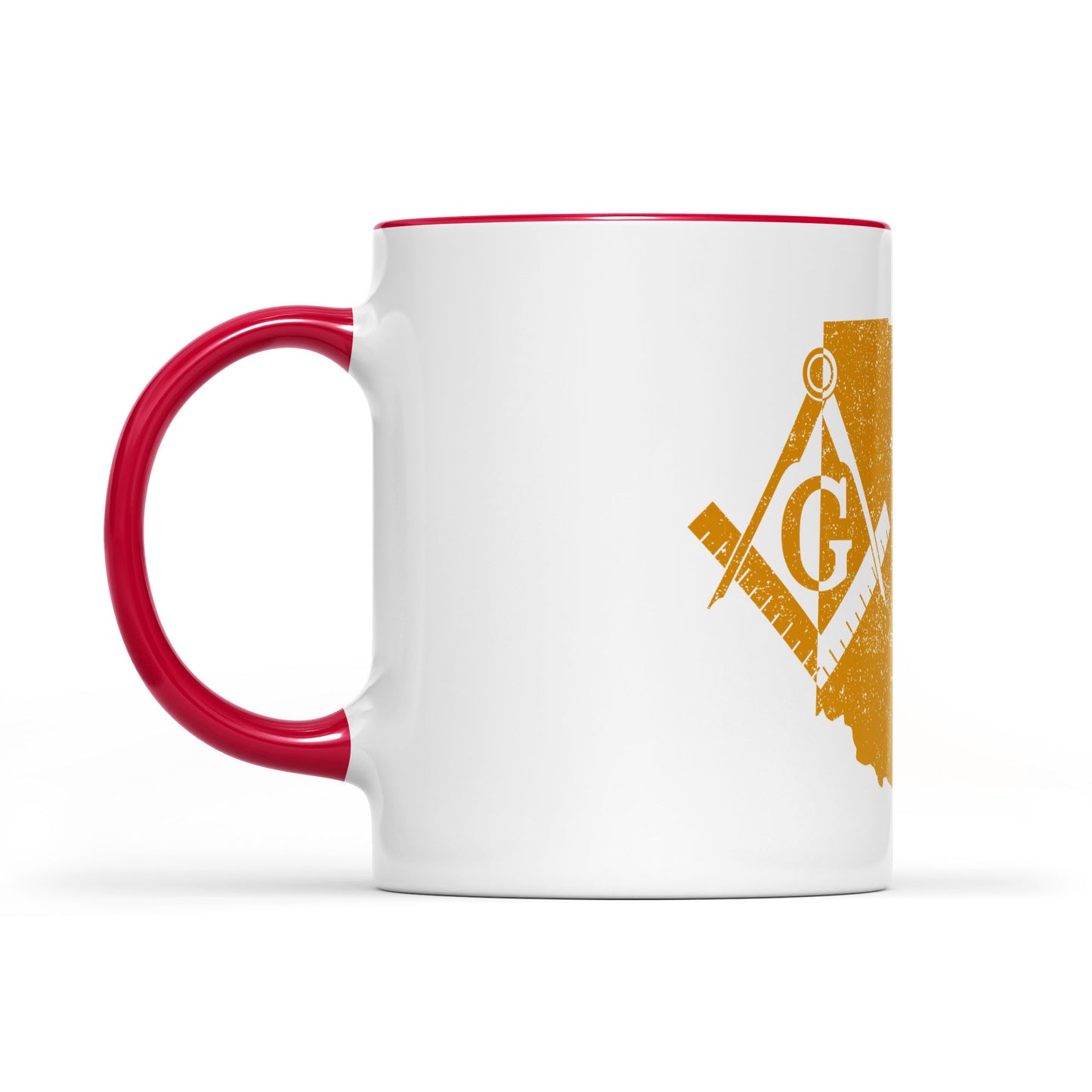 Ohio square & compass freemason symbol state map - Accent Mug