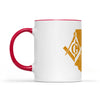 Ohio square & compass freemason symbol state map - Accent Mug