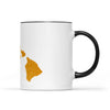 Hawaii square & compass freemason symbol state map - Accent Mug