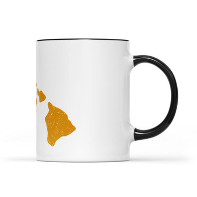 Hawaii square & compass freemason symbol state map - Accent Mug