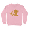 Minnesota Freemason State Map Square & Compass Symbol - Sweatshirt