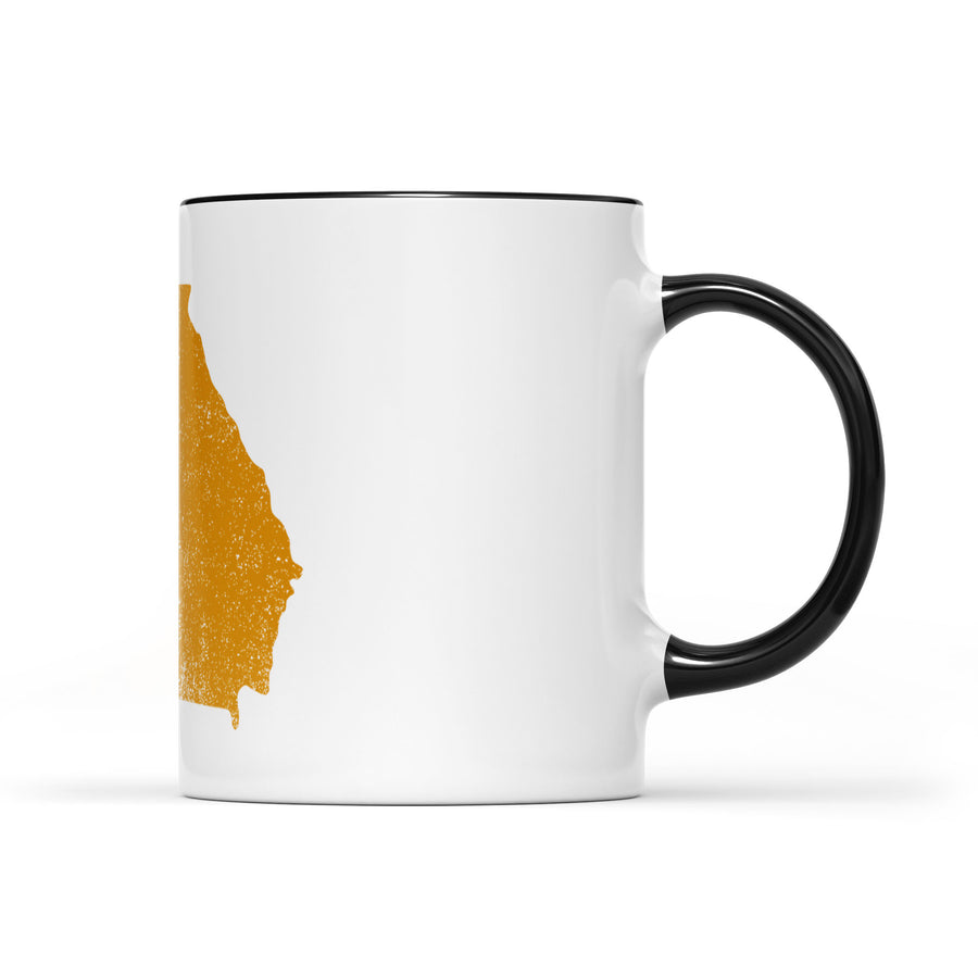 Georgia square & compass freemason symbol state map - Accent Mug