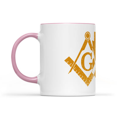 Arizona square & compass freemason symbol state map - Accent Mug