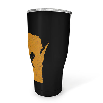 Wisconsin Square & Compass Freemason symbol state map - 30oz Fat Tumbler