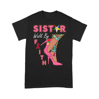 OES Pink Leopard Sistar Walk By Faith Breast Cancer Awareness FATAL - T Shirt - OES230704_02