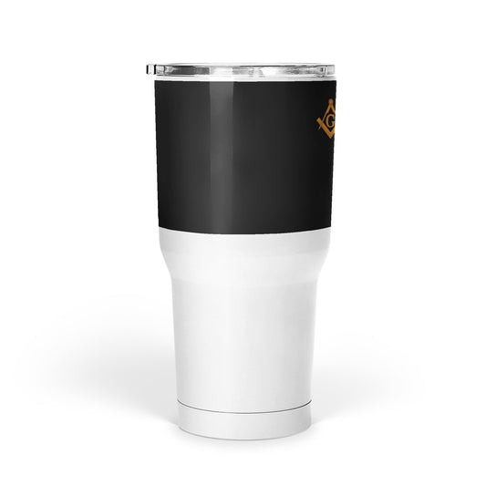 Kansas Square & Compass Freemason symbol state map - Large Tumbler