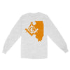 Illinois Freemason State Map Square & Compass Symbol - Long Sleeve