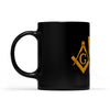 Minnesota square & compass freemason symbol state map - Black Mug