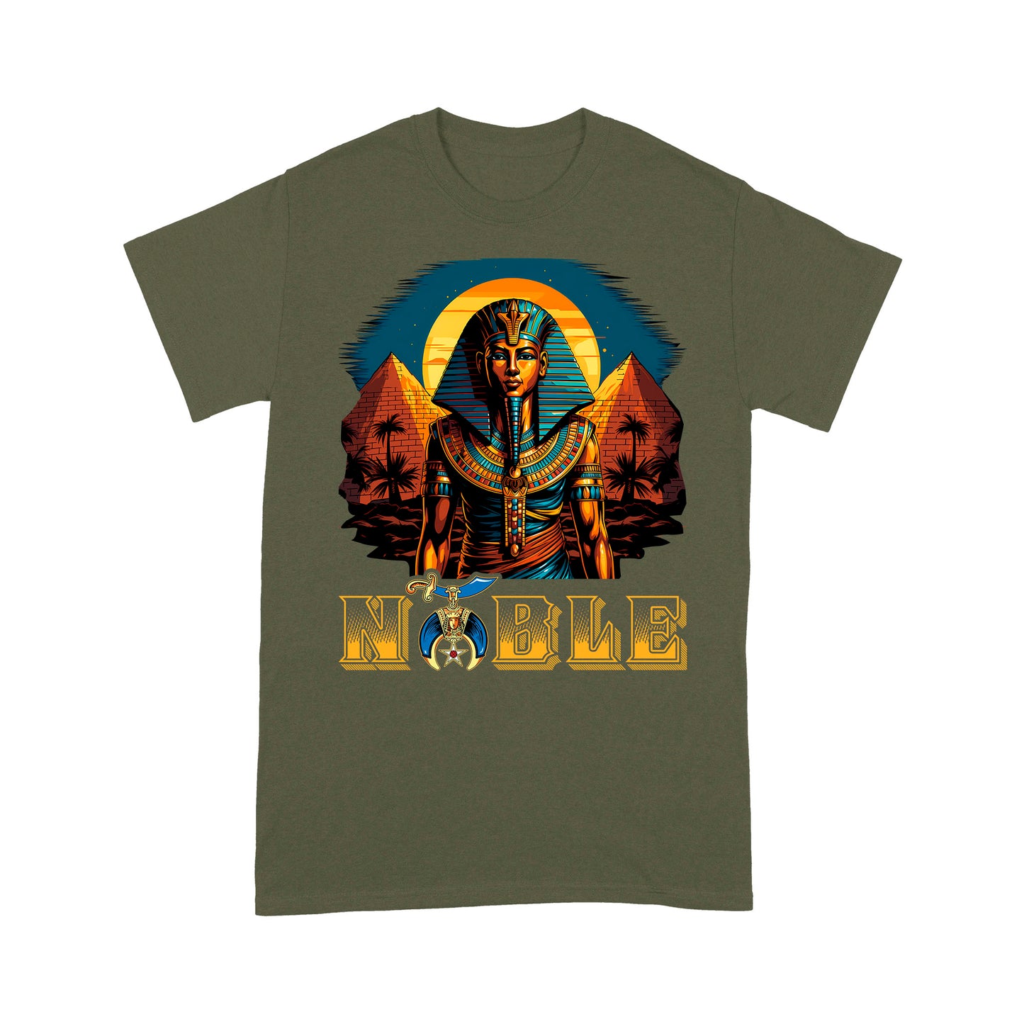 Noble Shriner Egyptian Pharaoh King Pyramids - T Shirt - MS230728_03