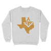 Texas Freemason State Map Square & Compass Symbol - Sweatshirt