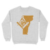 Vermont Freemason State Map Square & Compass Symbol - Sweatshirt