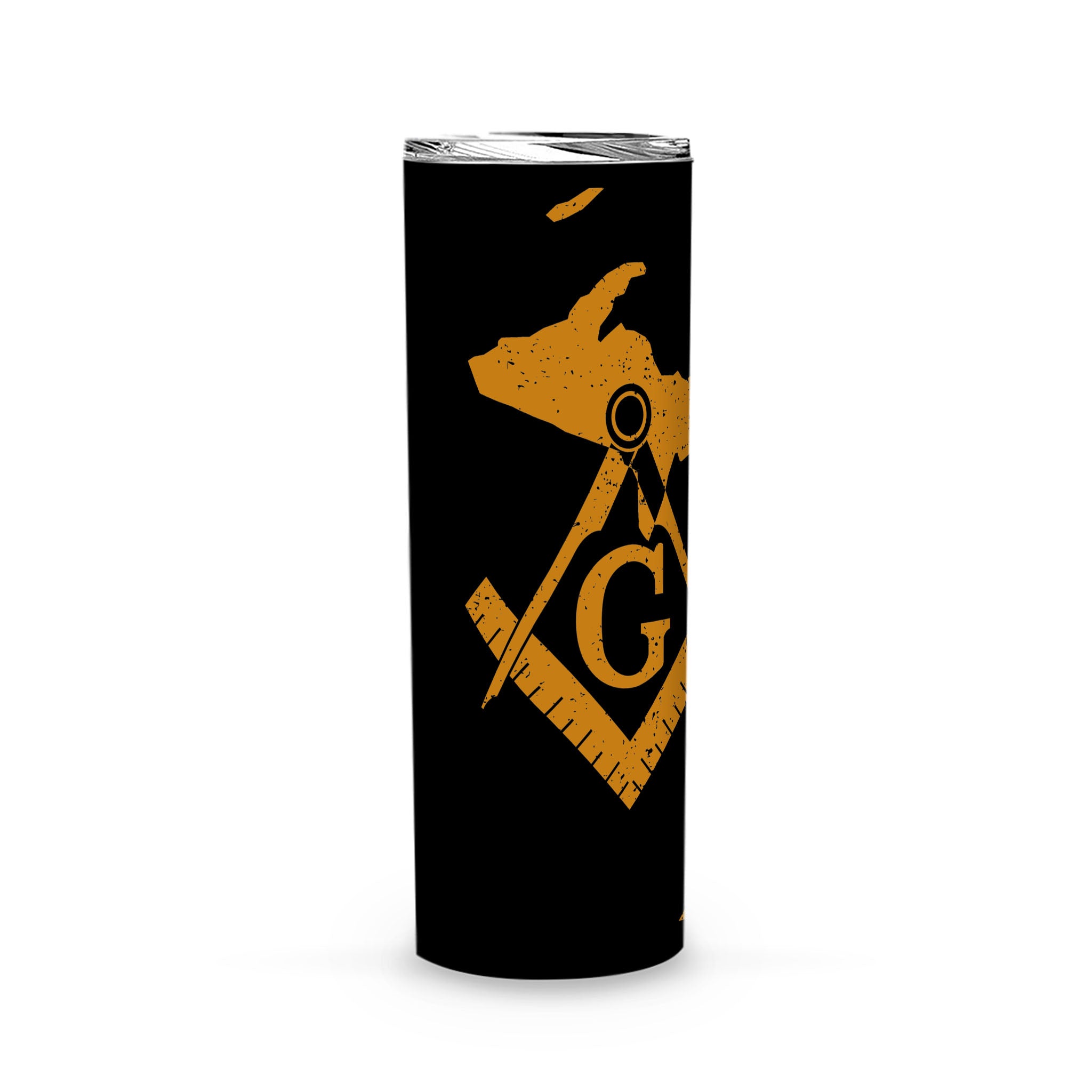 Michigan Square & Compass Freemason symbol state map -Skinny Tumbler ...
