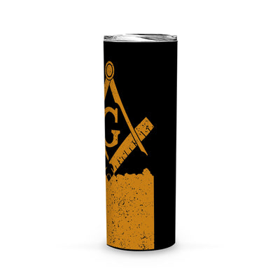 Idaho Square & Compass Freemason symbol state map -Skinny Tumbler