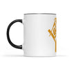 Vermont square & compass freemason symbol state map - Accent Mug