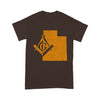 Utah Freemason State Map Square & Compass Symbol - T Shirt