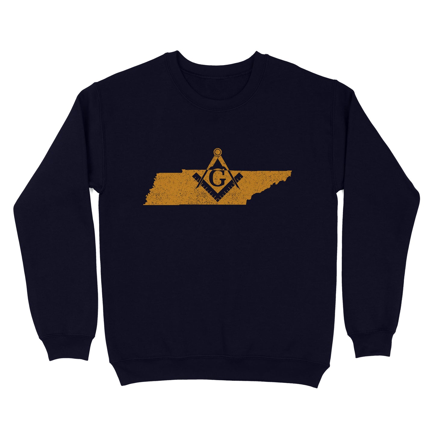 Tennessee Freemason State Map Square & Compass Symbol - Sweatshirt