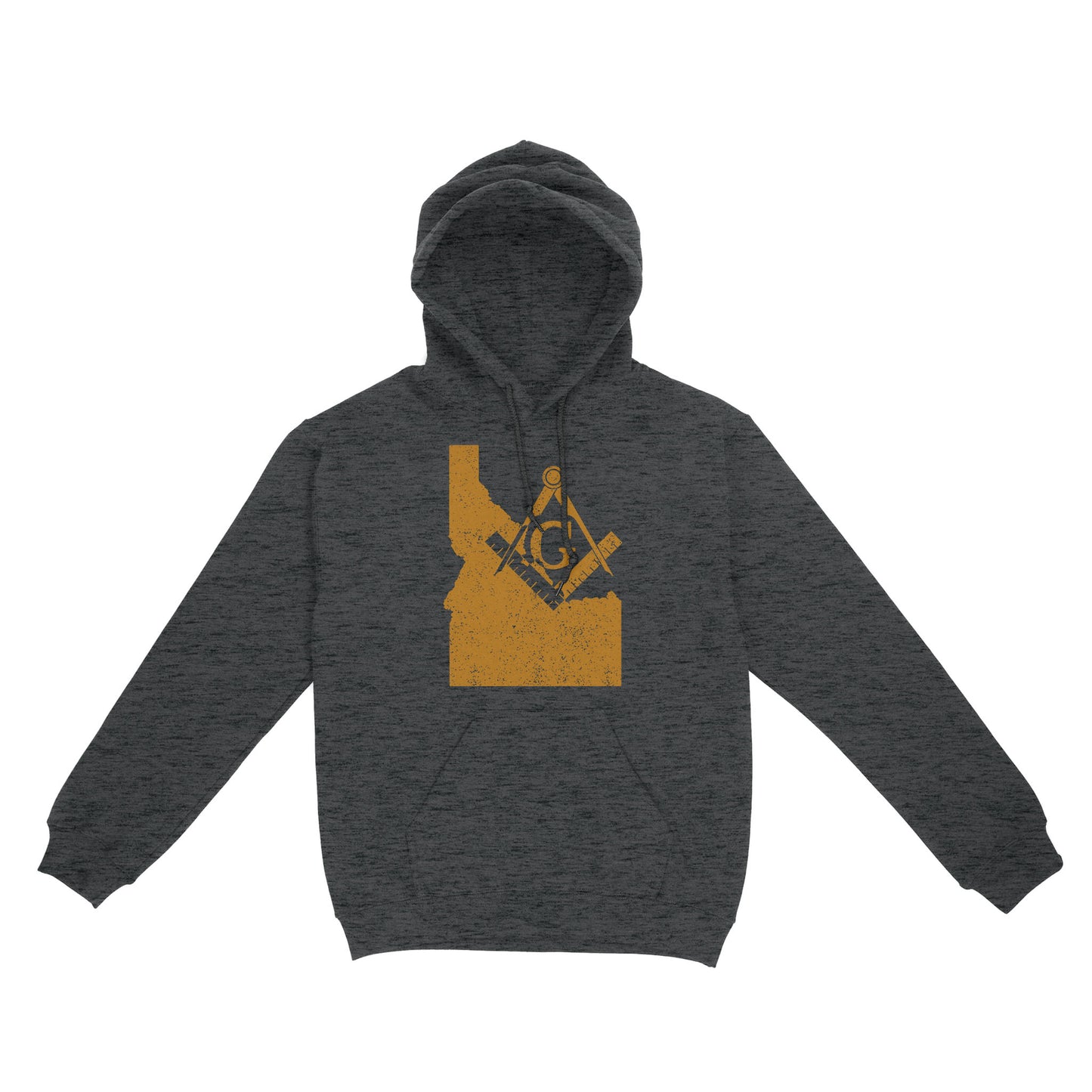 Idaho Freemason State Map Square & Compass Symbol - Hoodie